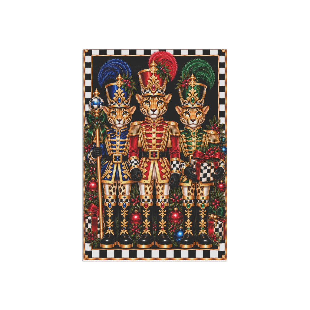 Garden Flag - Royal cheetah nutcrackers