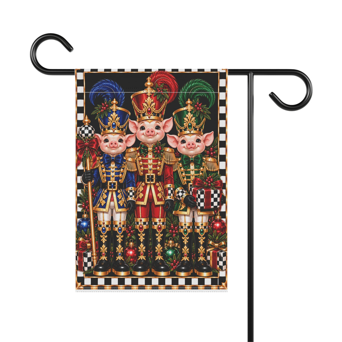 Garden Flag - Royal pig nutcrackers