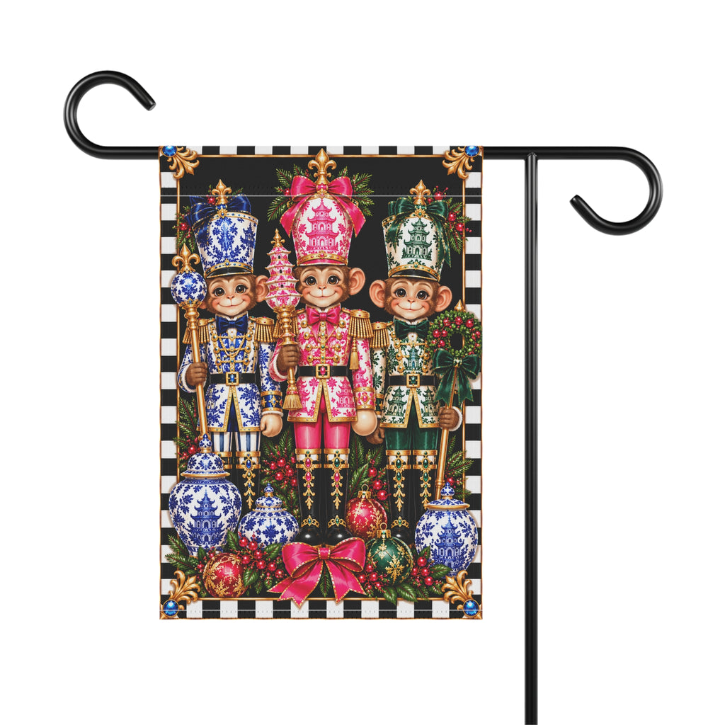 Garden Flag - chinoiserie monkeys