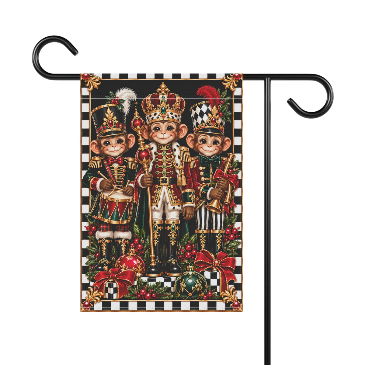 Garden Flag - Royal monkeys