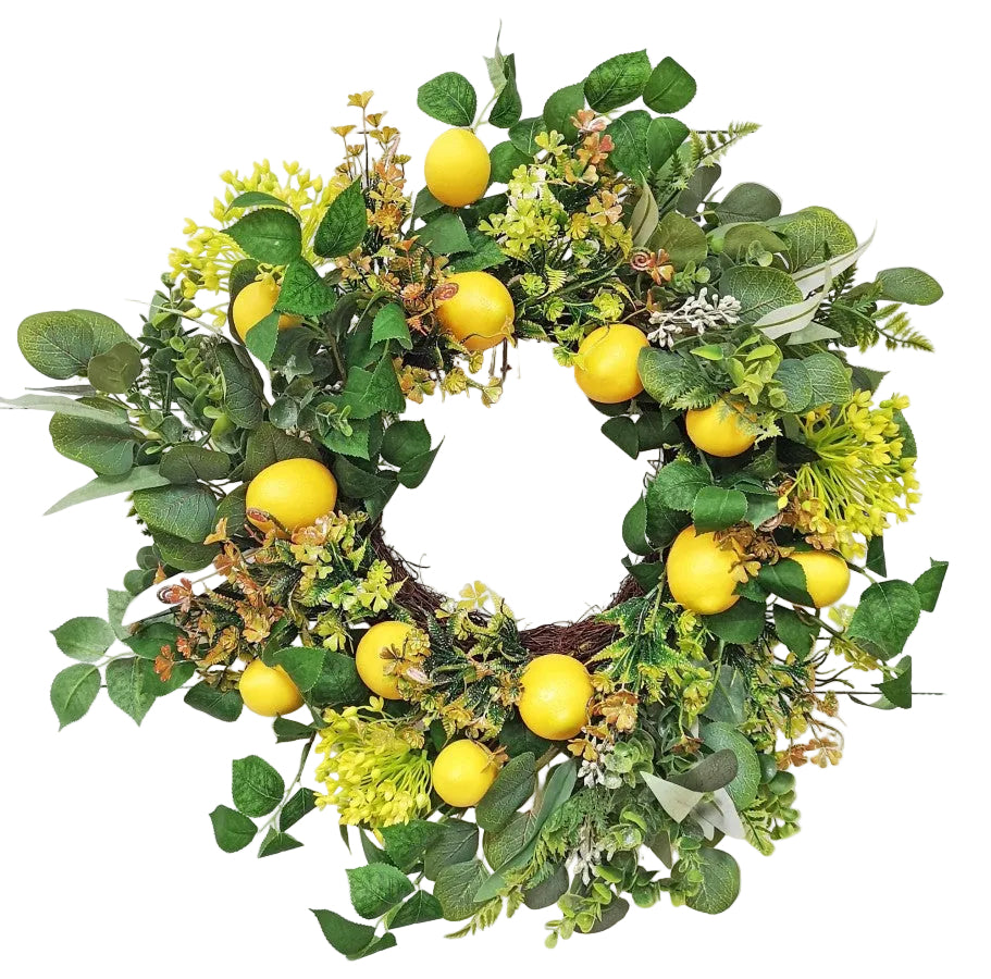 24" LUXE LEMON WREATH
