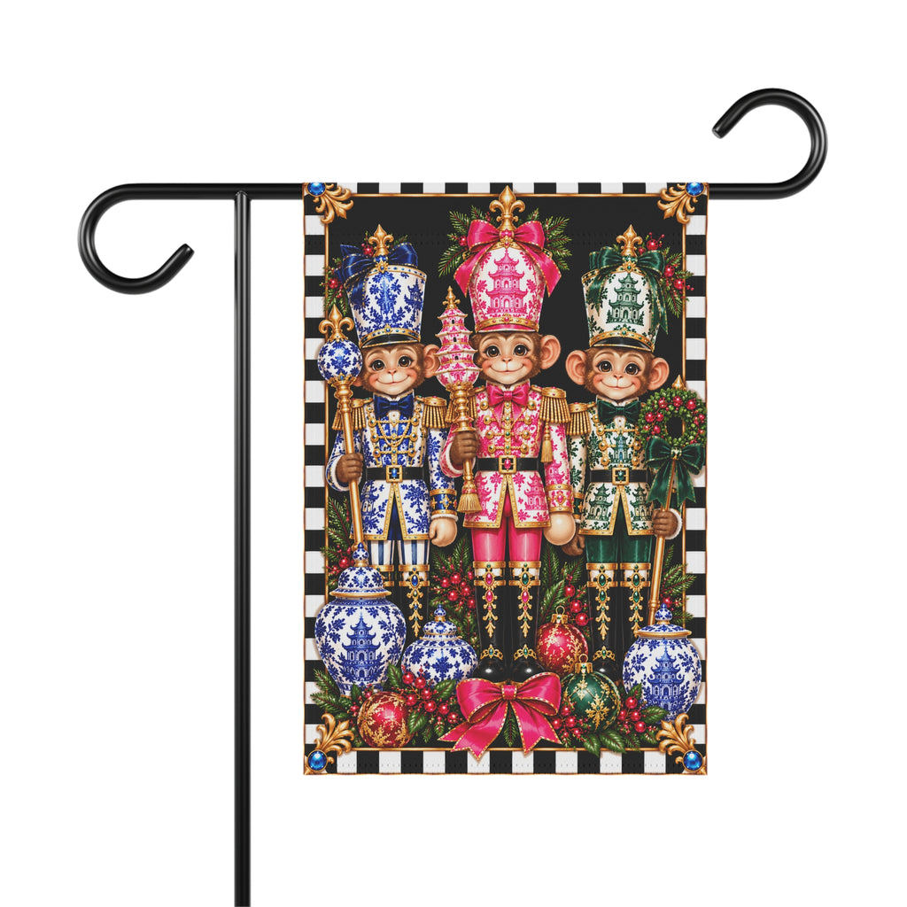 Garden Flag - chinoiserie monkeys