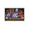 Outdoor Rug - chinoiserie staffordshire dog merry Christmas