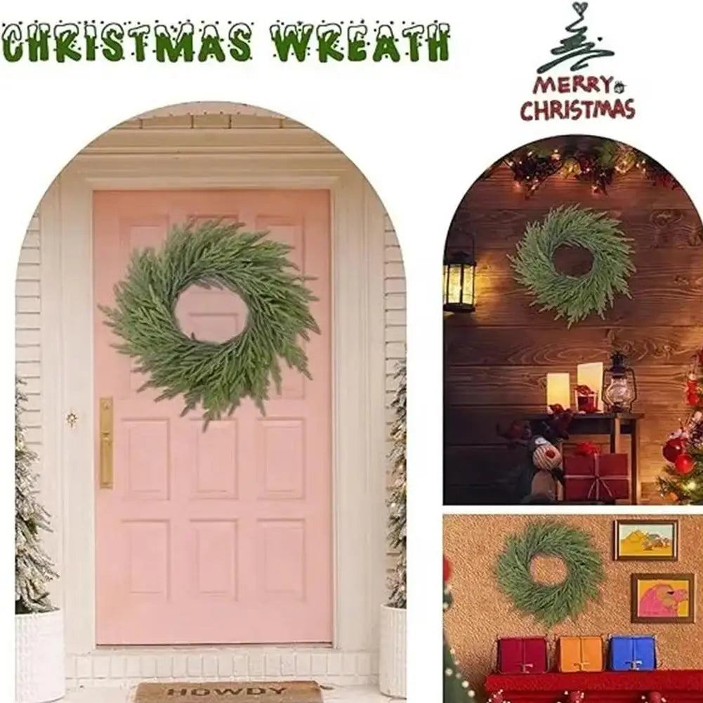 Large Christmas Pine Wreath Artificial Green Holiday Wreath-1