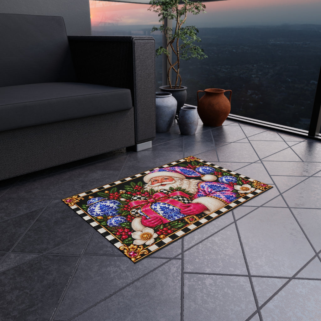 Outdoor Rug - chinoiserie Santa