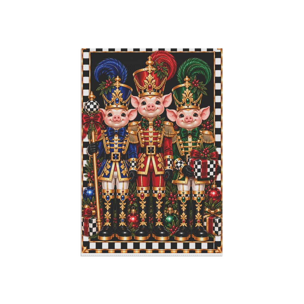 Garden Flag - Royal pig nutcrackers
