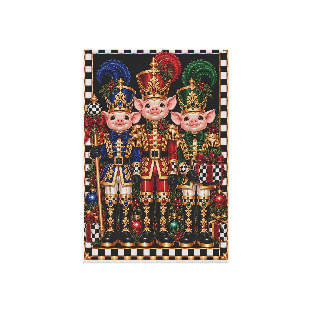 Garden Flag - Royal pig nutcrackers