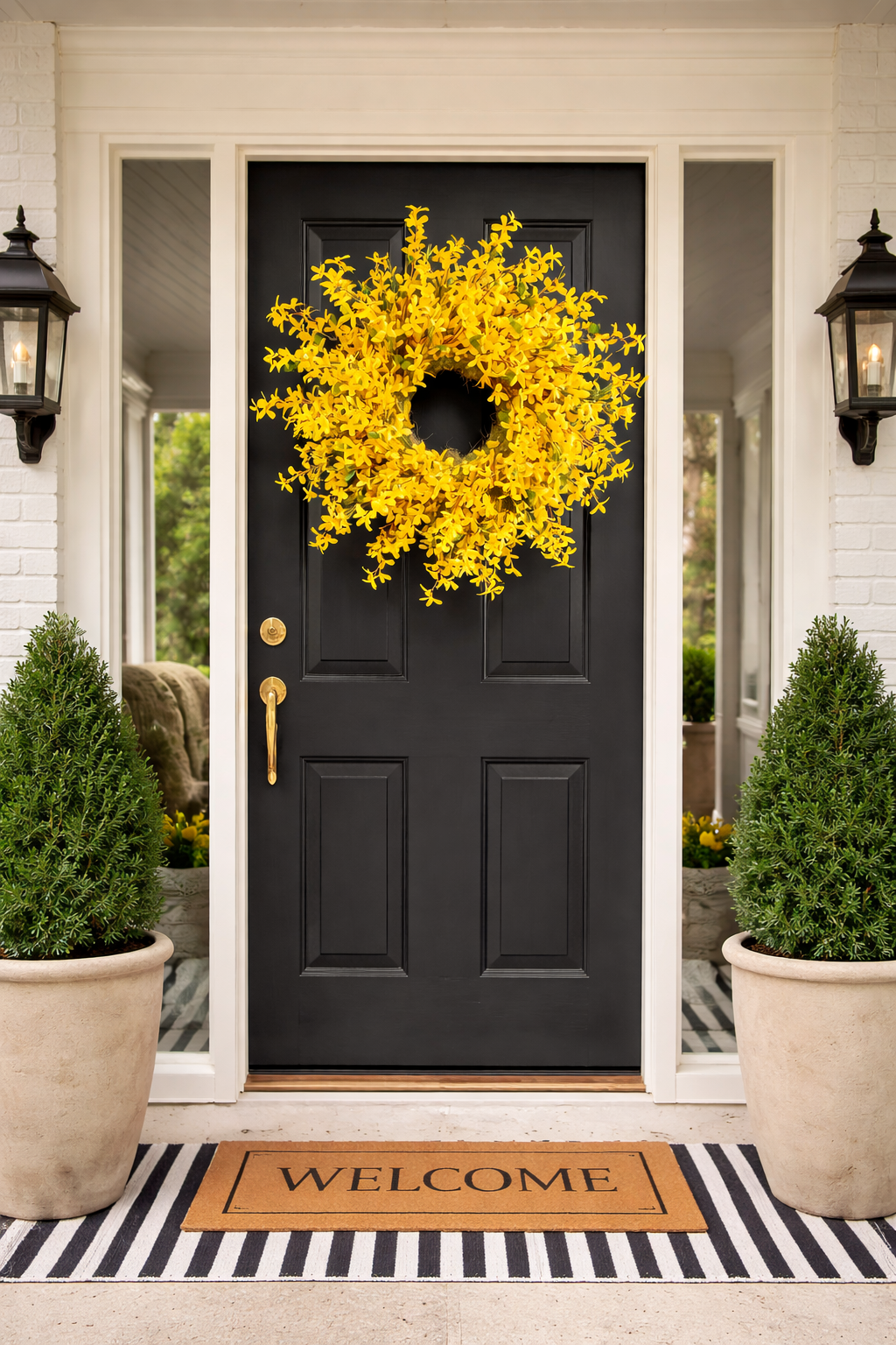 Forsythia Wreath NO BOW