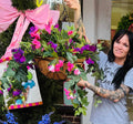 Purple & Pink Morning Glory Hanging Basket