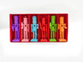 Rainbow Christmas Wooden Nutcracker Ornaments 5 in Set of 6 by Wizardi F07M6-18-0