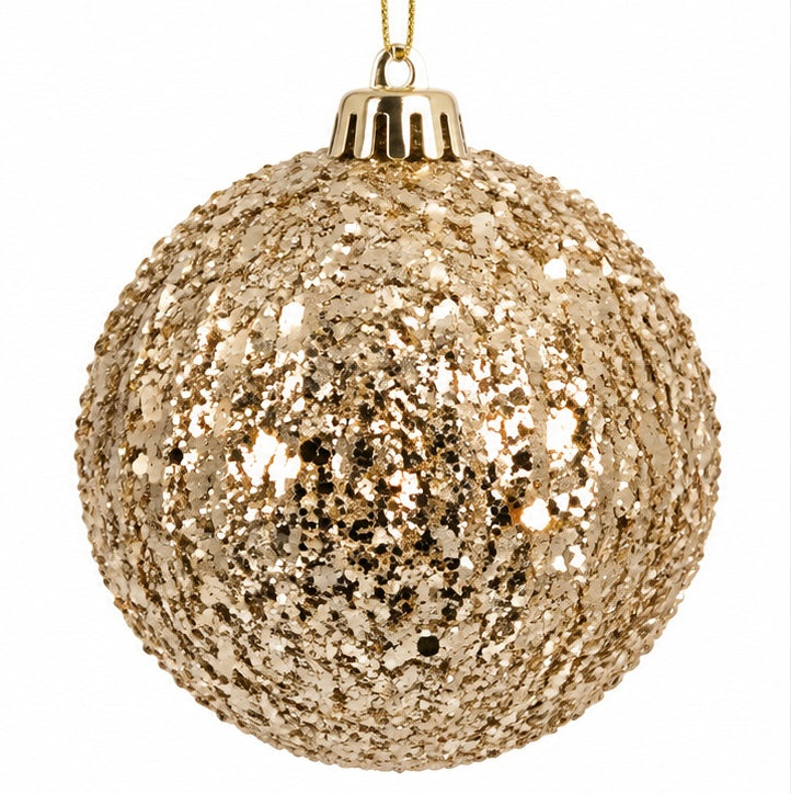 85mm Glitter Sparkle Ball Ornament 3.35"