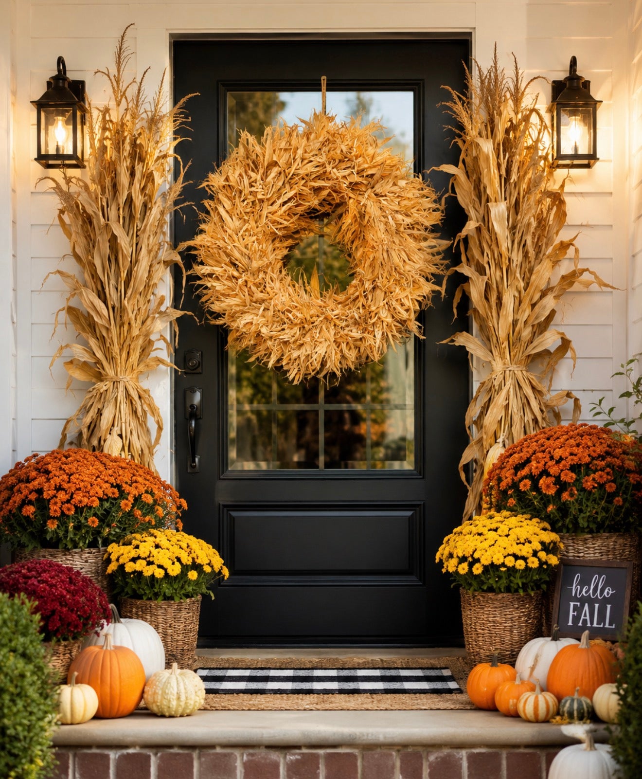Corn Husk Wreath NO BOW