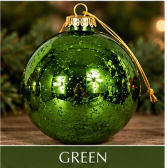 100mm Mercury Ball Ornament (plastic) 4"