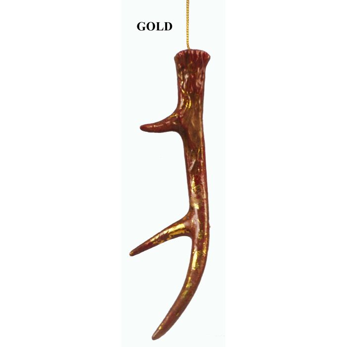 8" Buckhorn Hanging Ornament - GOLD or SILVER