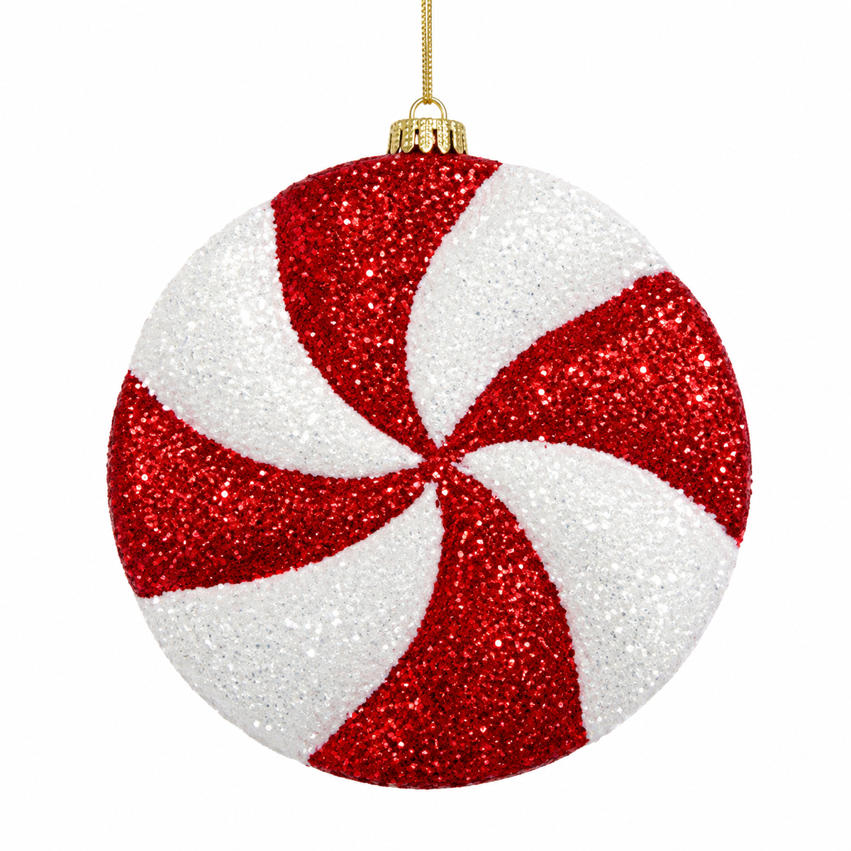 6" Glitter Candy Disc Ornament