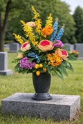 Mixed Spring Cemetery Cone (stick in) for Vase
