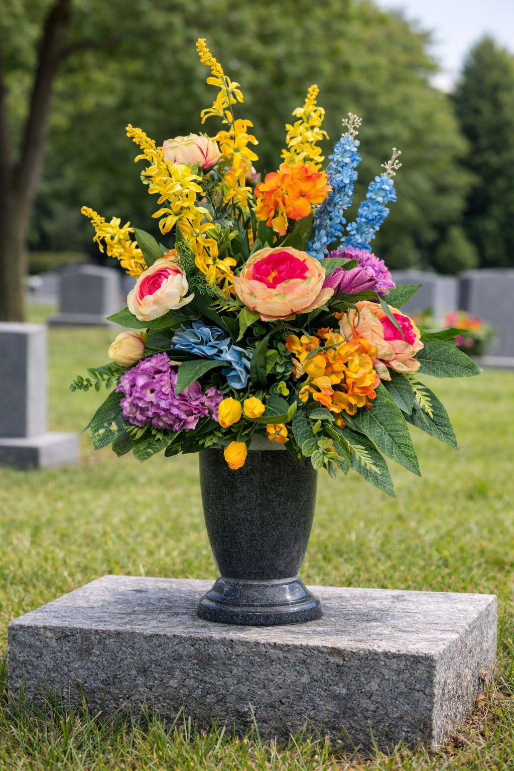 Mixed Spring Cemetery Cone (stick in) for Vase