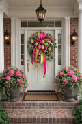 Pink & Green Silver Dollar Eucalyptus Wreath