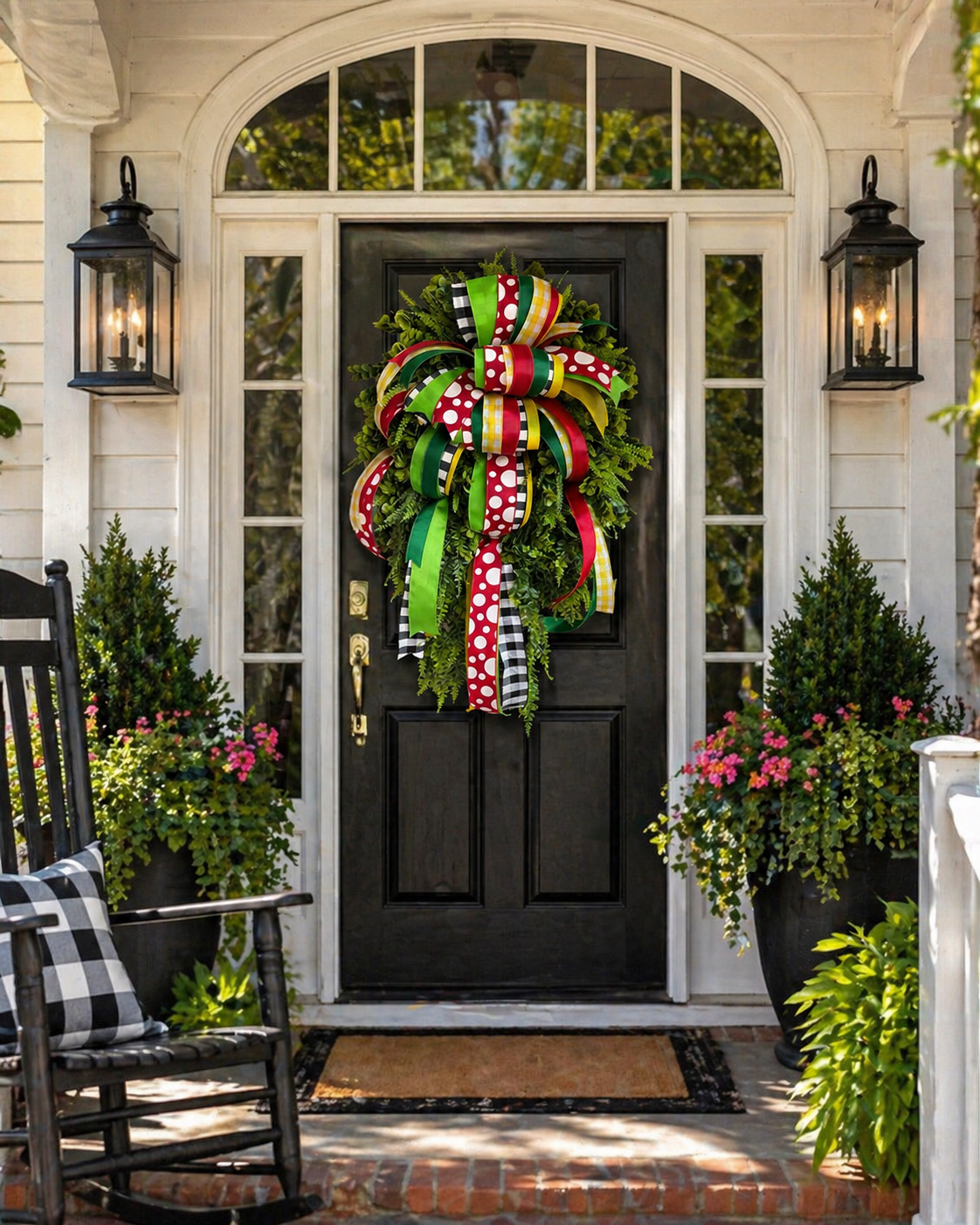 Mixed Greenery Wreath WITH BOW