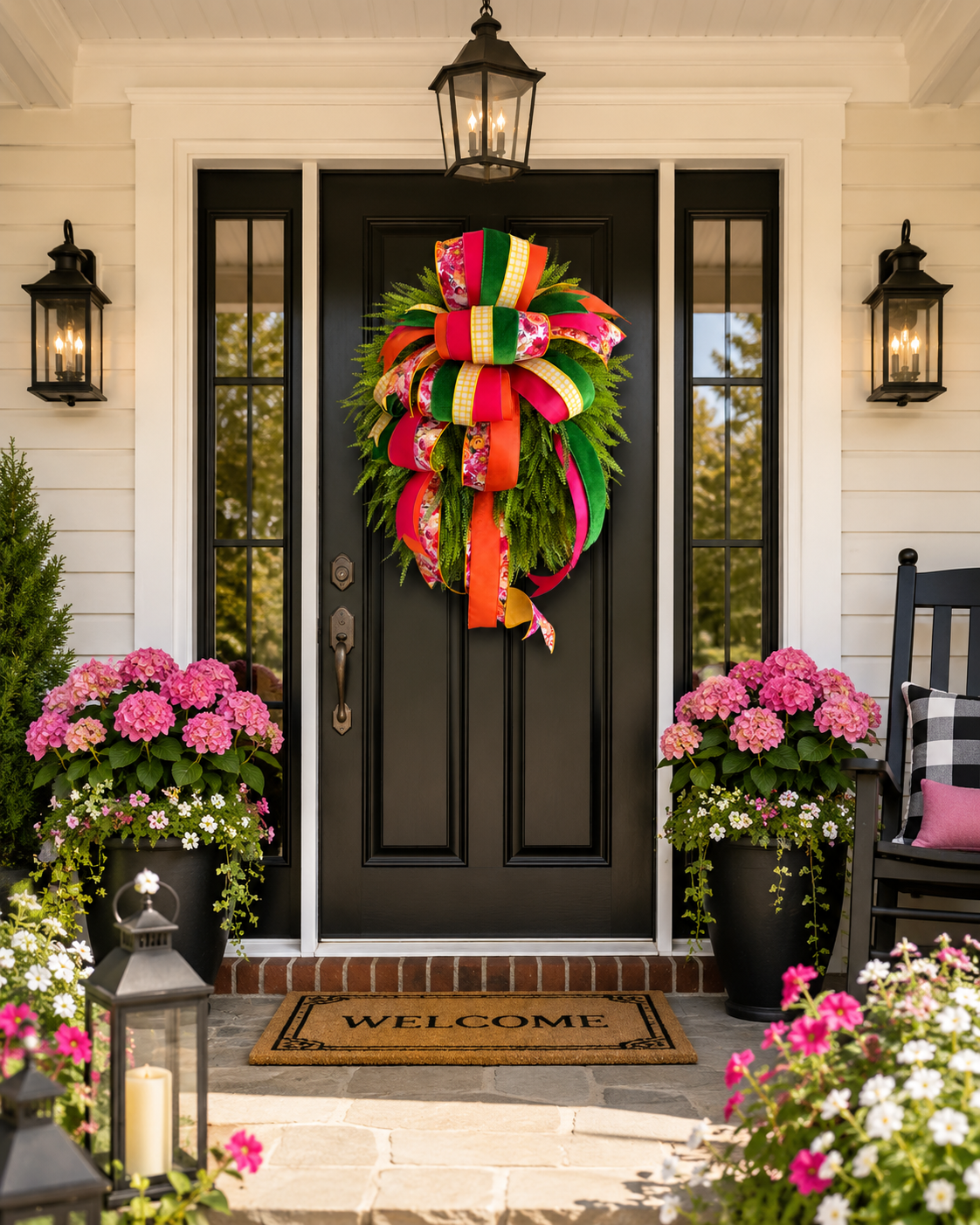 Bead Grass Wreath WITH BOW