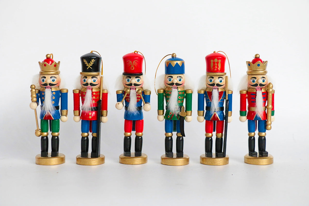 Royal Guard Christmas Wooden Nutcracker Ornaments 5 in Set of 6 by Wizardi F07M6-19-0