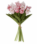 13" Pink/Rose Real Touch Parrot Tulip Bundle (12 Stems)