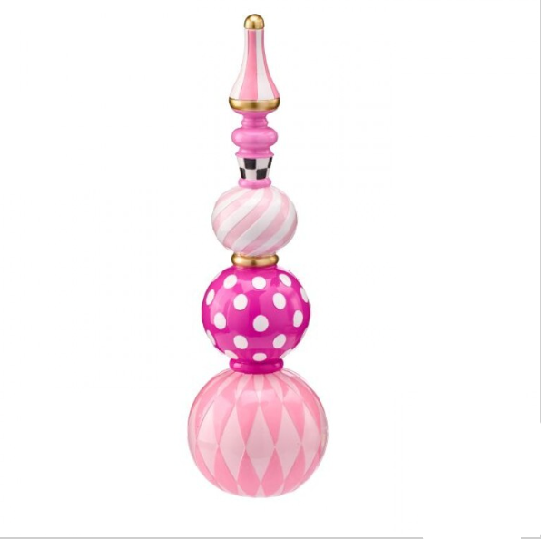 24" RESIN FINIAL PINK ROYAL TOPIARY