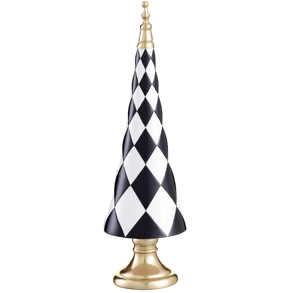 16" Black & White Topiary