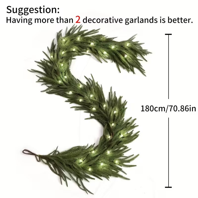 Pine Pre-Lit Christmas Wreath-1