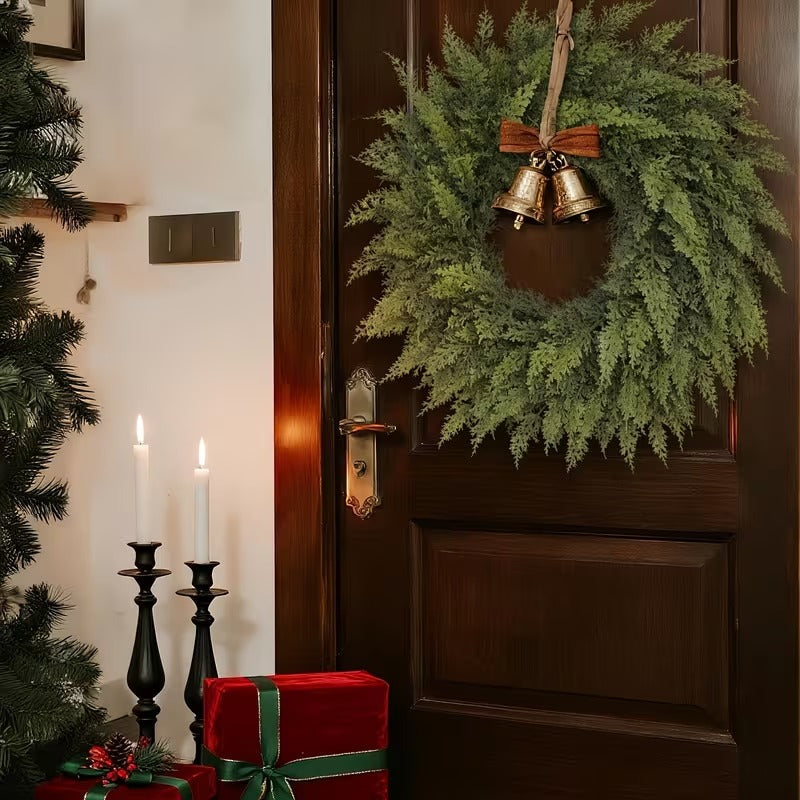 Artificial Pine Cypress Wreath Holiday Decor-3