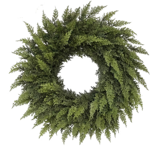 Artificial Pine Cypress Wreath Holiday Decor-0