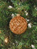 Copper Quilted Ball Glass Christmas Ornament F07M7-9-LH76-23186-0