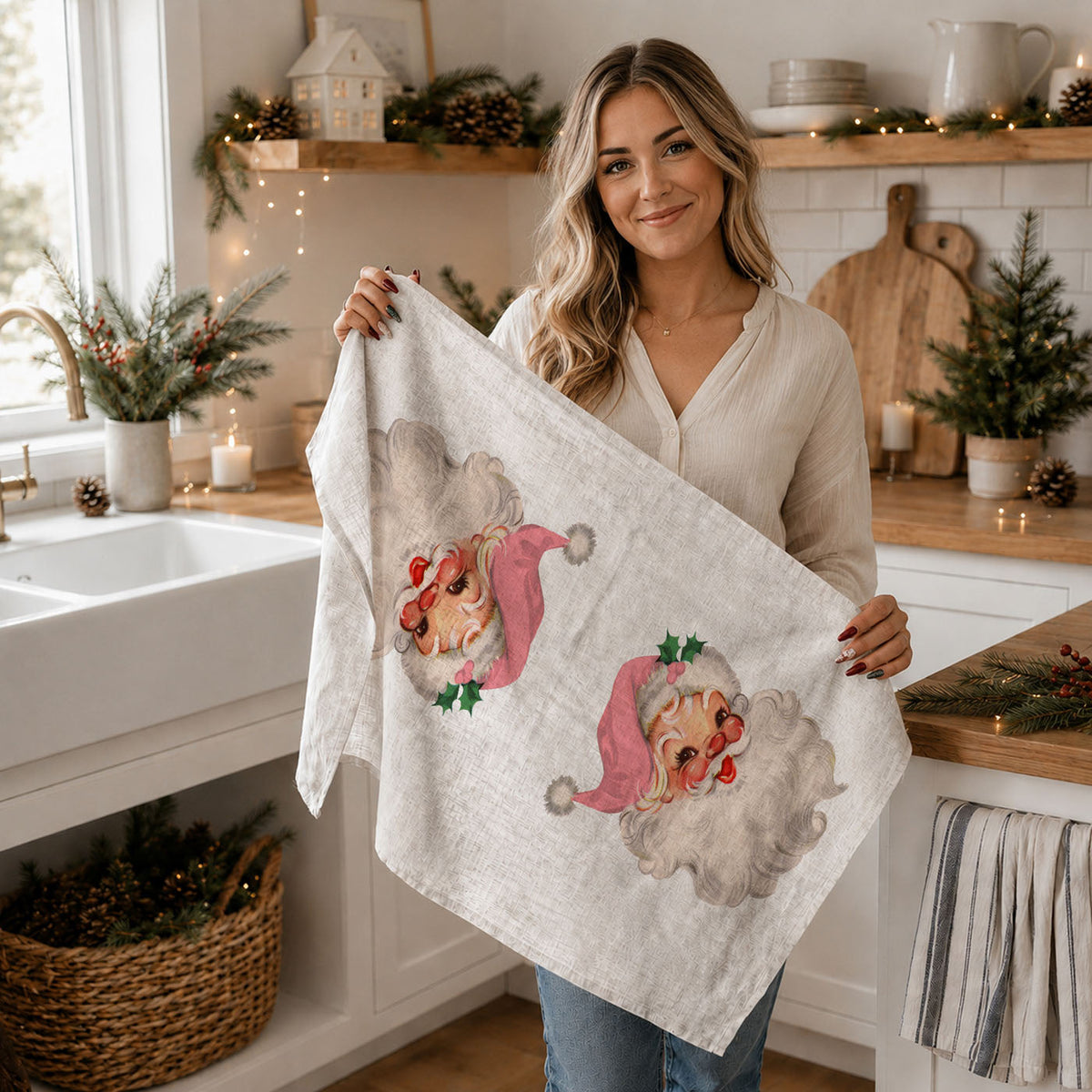 Pink Santa Vintage-1