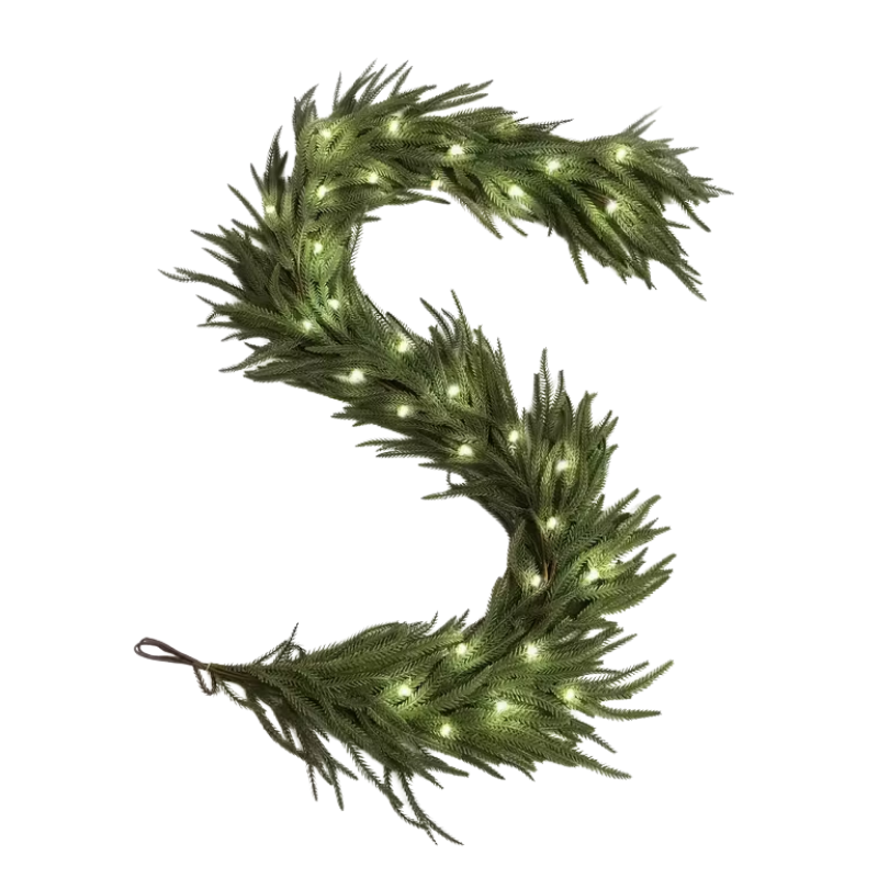Pine Pre-Lit Christmas Wreath-0